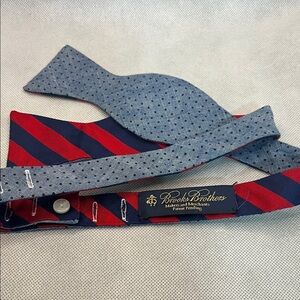 Brooks Brothers Navy and Red Reversible Bow Tie